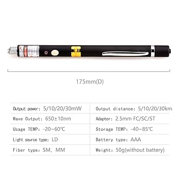KELUSHI 10KM Portable Pen Type Visual Fault Locator Fiber
